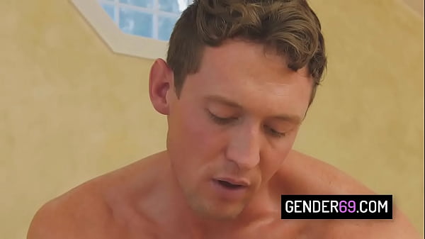 Hot mature tranny Johanna B sucks and anals her masseur